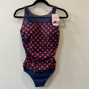 Amoena Alabama Half-Bodice High Neckline One-piece Bathing Suit 10D